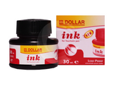 Dollar Pen Ink 30Ml Plastic Bottle Red